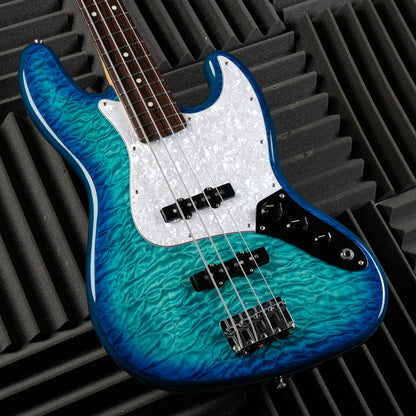 Fender MIJ Hybrid II Jazz Bass QMT 2024 Collection 2024 - Aquamarine