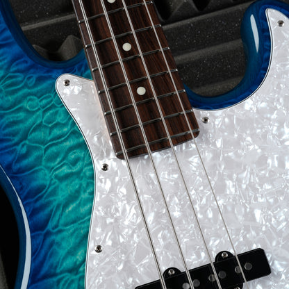 Fender MIJ Hybrid II Jazz Bass QMT 2024 Collection 2024 - Aquamarine