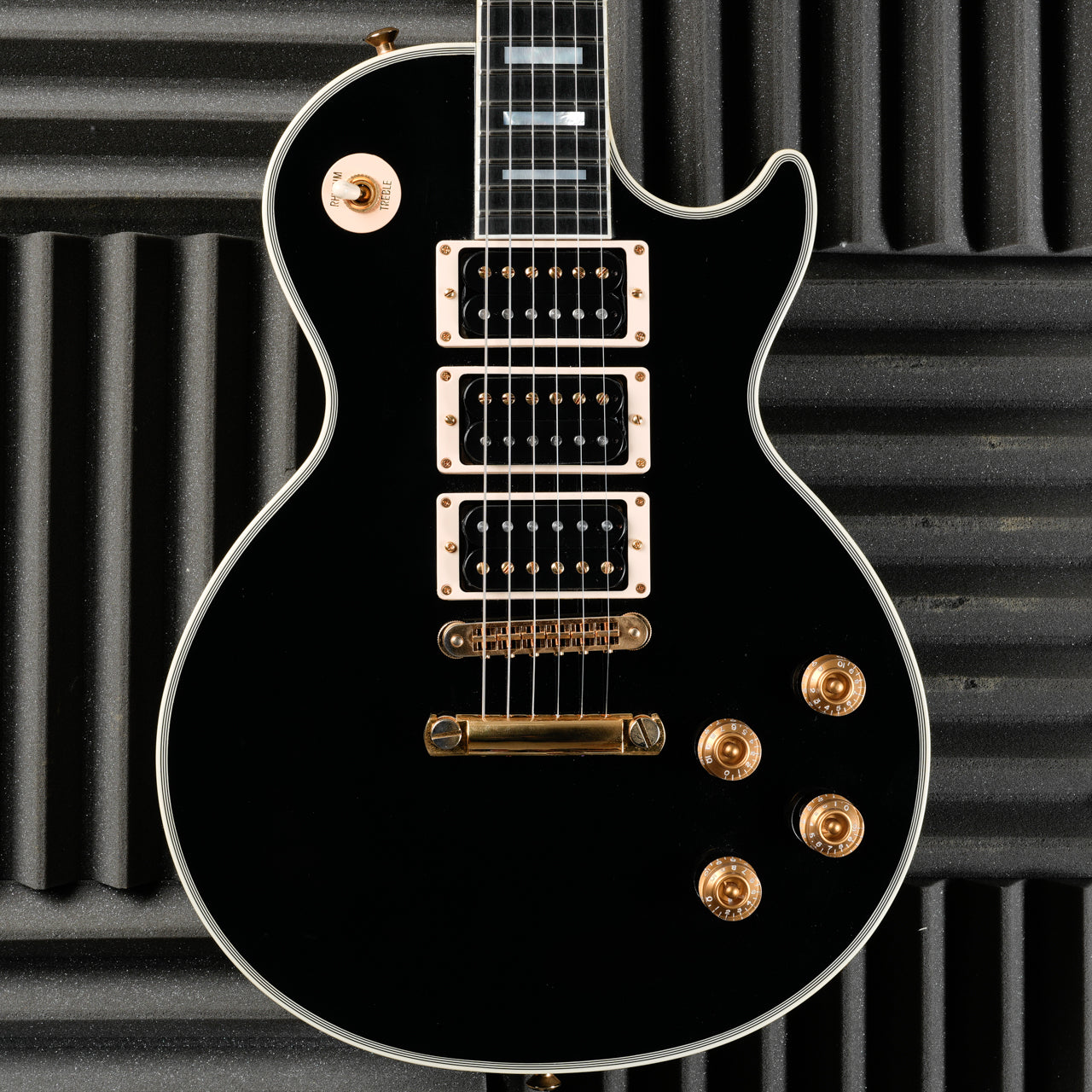 Gibson Custom Shop Peter Frampton 1954 Les Paul Custom 2014 - Ebony front close up